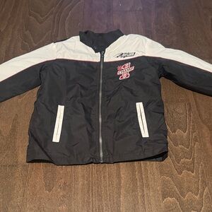 Kids Racing Champ Black and White Jacket